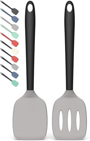 Coukre 2 Pack Silicone Spatula Set, High Heat Resistant by Coukre