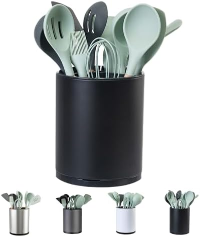 LIBODOUR Kitchen Utensil Holder, Extra Large 360°Rotating by ModernandFarmhouseUtensilHolder