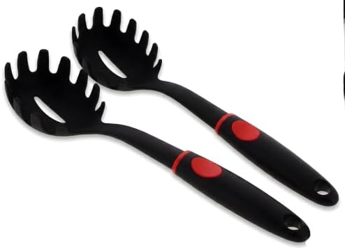 Nylon Pasta Server Spaghetti Utensil, Nonstick Safe Noodle Serving Fork by Bexter