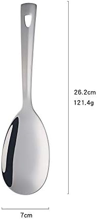 6 Pcs Silver Salad Spoon, Stainless Steel Titanium Plated Salad Servers Set - Image 2