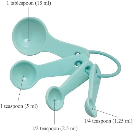 UP 4-Piece Latte Style Melamine Measuring Spoons Set, Professional Nesting - Image 2