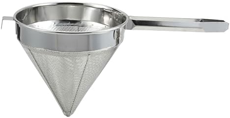 Winco China Cap Strainer, 8-Inch Diameter, Fine Mesh, Stainless Steel by Winco