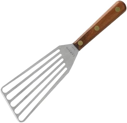 Lamson Left Hand Fish Spatula, Slotted Steel Turner, 3 x 6 In by LamsonKitchenKnivesTools