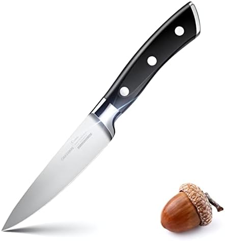 OAKSWARE 4 Inch Classic Paring Knife, German Steel Small Kitchen Knife by OAKSWARE
