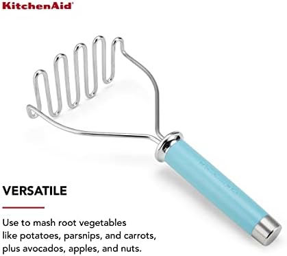 KitchenAid Gourmet Stainless Steel Wire Masher, 10.24-Inch, Aqua Sky - Image 3