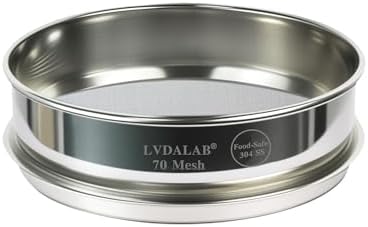8" Full 304 Stainless Steel Lab Sieve, 70 Mesh by LVDALAB