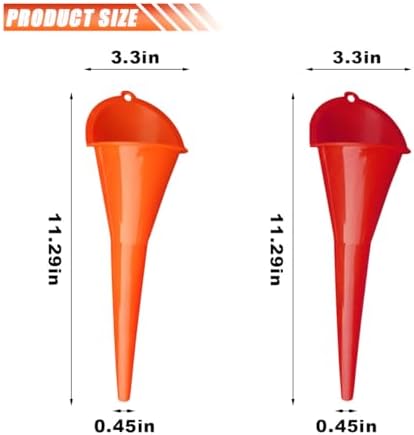 JOYCOURT 2PCS Long Neck Oil Funnels - Image 2