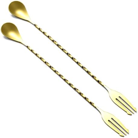 Briout Bar Spoon Cocktail Mixing Stirrers, 12” by Briout