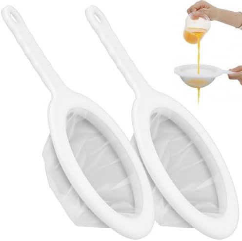 Grevosea 2 Pcs Fine Mesh Strainer Small Plastic Juice Strainer After Juicing by Unknown