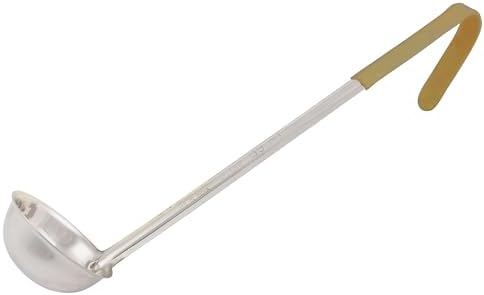 Winco 3 oz Red Prime One Piece Stainless Steel Ladle Listed by Winco