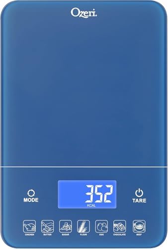 Ozeri Touch III 22 lbs Digital Kitchen Scale, in Tempered Glass - Image 2