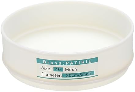 PATIKIL 40 Mesh Lab Sieve, 7.9" Diameter Sifting Screen Nylon Wire Cloth Fine by PATIKIL