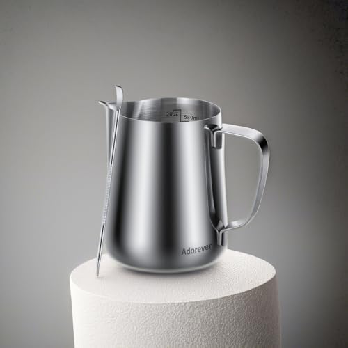 Milk Frothing Pitcher, 20oz Steaming Pitcher Stainless Steel Espresso Machine - Image 5