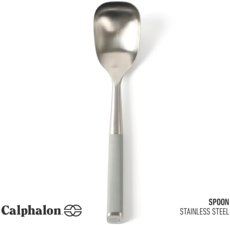 Calphalon Edge Cooking Utensil Spoon, Stainless Steel Kitchen Spoonwith Heat - Image 2