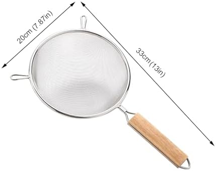 Strainer with Single Fine Mesh, 8-Inch Diameter, Stainless Steel - Image 2