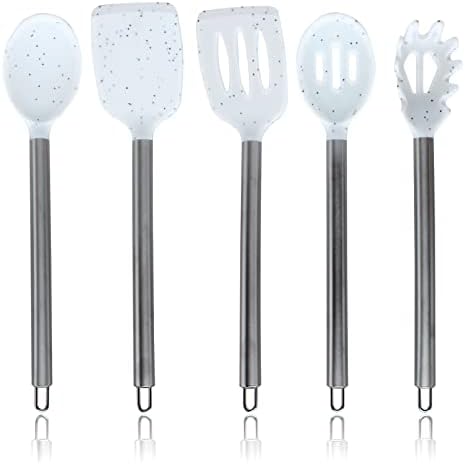COOK WITH COLOR Silicone Cooking Utensils, Kitchen Utensil Set, Cooking Utensils by CookwithColor