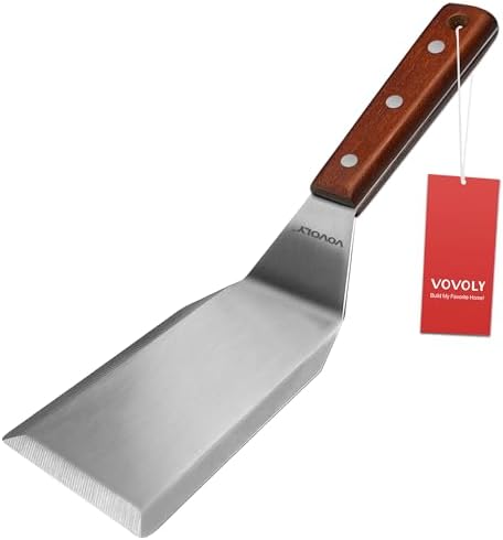 Professional Metal Spatula for Cast Iron Skillets and Flat Top Grills, Full by VOVOLY