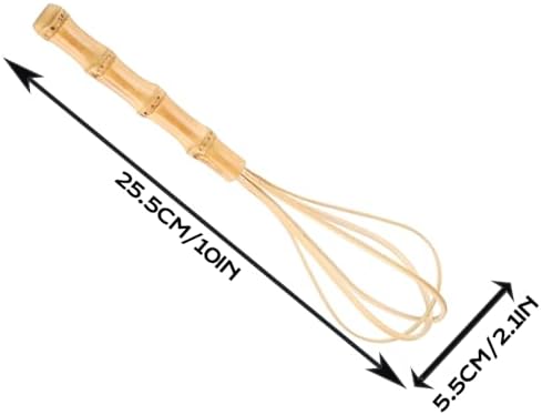 Handmade Bamboo Whisk, 10 Inch Uncoated Wooden Whisk - Image 6