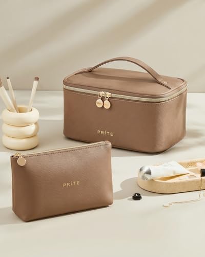 Prite Makeup Bag Travel Cosmetic Case, Toiletry Bag Organizer - Image 4