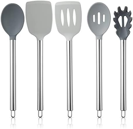 COOK WITH COLOR Silicone Cooking Utensils, Kitchen Utensil Set, Cooking Utensils by CookwithColor