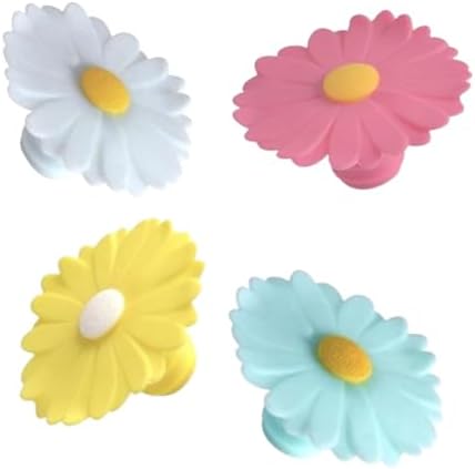 Charles Viancin Set of 4 Daisy Wine Stoppers/Silicone Bottle Stoppers by CharlesViancin