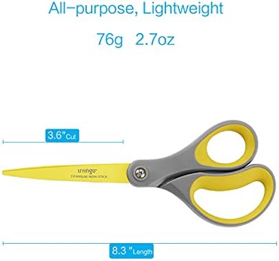 LIVINGO Scissors All Purpose 8" Titanium Non Stick Shears 2 Pack - Image 2