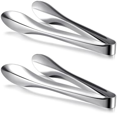 2 Pack Silver Polished Serving Tongs 9 Inch by Yiyiring