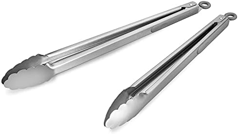 304 Stainless Steel Kitchen Cooking Tongs, 14 & 16 Inch by ALLWIN-HOUSEWARE