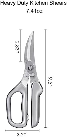 LIVINGO Kitchen Scissors Heavy Duty Utility Poultry Shears Stainless Steel - Image 3