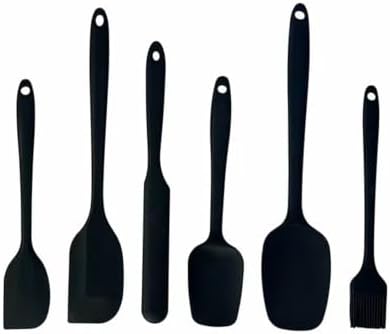 Silicone Spatula Set, 6 Pieces Food Grade Kitchen Utensils by Unknown