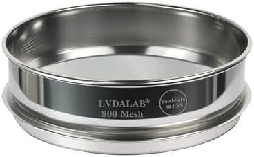 8" Full 304 Stainless Steel Lab Sieve, 800 Mesh by LVDALAB