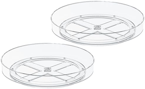 2 Pack 10 Inch Lazy Susan Turntable Organizer, Kitchen Countertop and Fridge by Lulltou