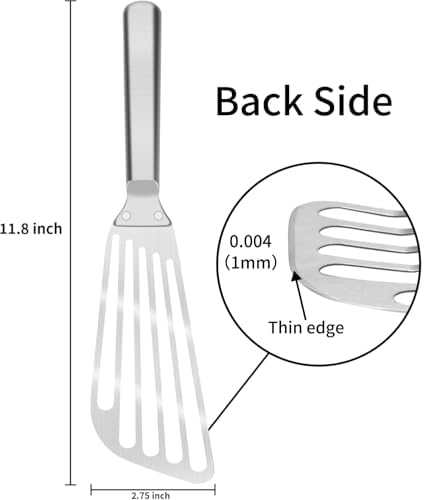 KSENDALO 2 Pack Flexible Fish Spatula Stainless Steel - Image 2