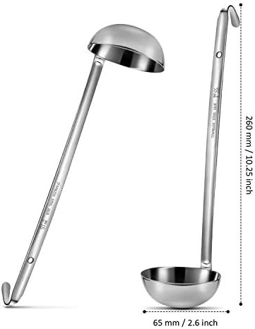 Meekoo 3 Pcs Stainless Steel Ladles Soup - Image 6