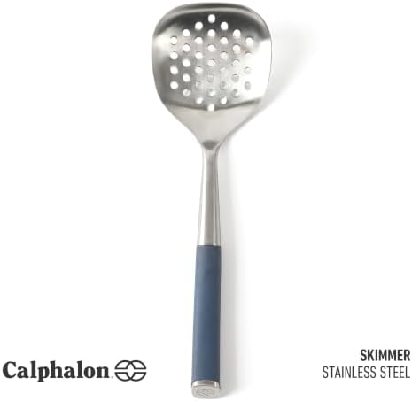 Calphalon Edge Stainless Steel Slotted Spoon/Skimmer, Kitchen Strainer Spoon - Image 2