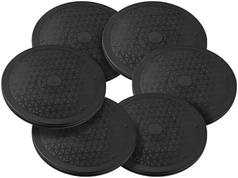 Lazy Susan Turntable 6 Pack, 12 Inch Black Plastic Organizer - Image 2