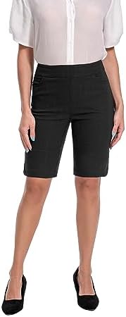 Women's Work Casual Super Stretch Tulip-Hem Pull-On Dress Shorts - Image 2