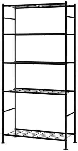 Sakugi 5-Tier Metal Storage Shelves Adjustable Feet by Sakugi