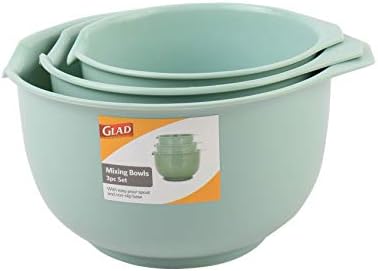 Glad Mixing Bowls with Pour Spout, Nesting Design Saves Space | Non-Slip - Image 4