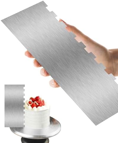 3 Pcs Metal Cake Scraper Smoother Cake Decorating Supplies Kit, 8.6 Inch - Image 3