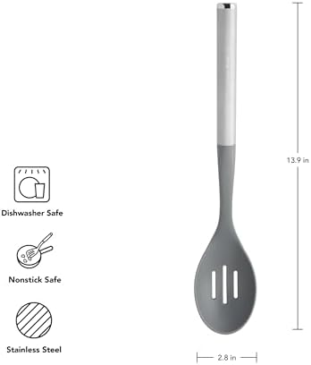 KitchenAid Slotted Spoon with Stainless Steel Handle, Nonstick Safe, Durable - Image 2