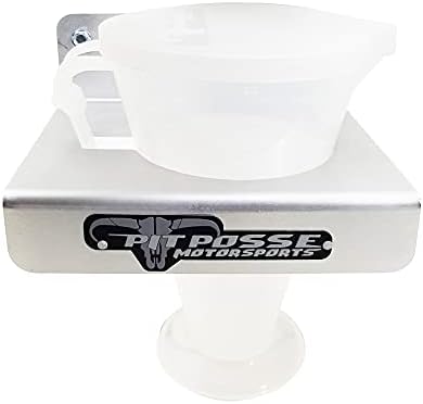 Pit Posse PP3346 Ratio Measuring Cup w/Lid And Aluminum Caddie Combo- by PITPOSSEMOTORSPORTS