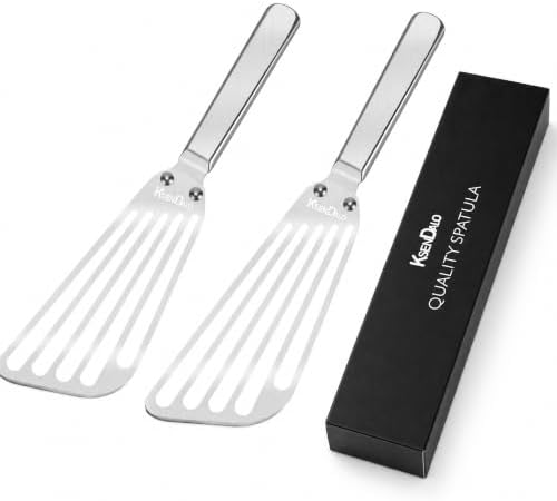 KSENDALO 2 Pack Flexible Fish Spatula Stainless Steel by KSENDALO