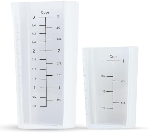 Plastic Measuring Cups Set of 2 by RELYZ
