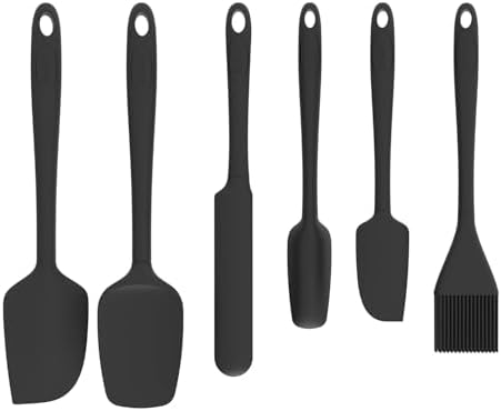 Silicone Spatula Set, 6 Pieces Food Grade Kitchen Utensils by Unknown