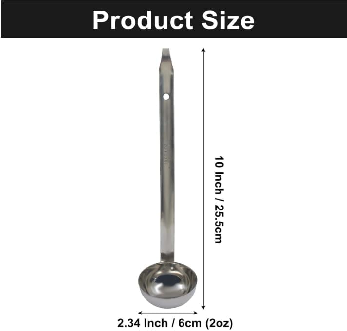 Hitefu 3 Pcs Stainless Steel Soup Ladle Set, 2 oz - Image 3