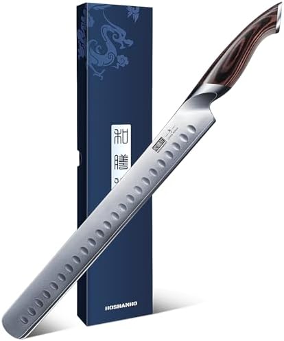 HOSHANHO Carving Knife 12 Inch, Razor Sharp Japanese Brisket Slicing Knife by HOSHANHO