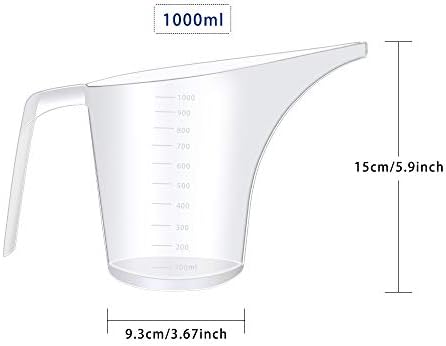 Fireboomoon 4 Pack Plastic Funnel Pitcher, Large Capacity Long Spout Measuring - Image 2