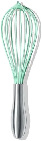 OYV 10-Inch Teal Silicone Whisk, Non-Scratch, 18/10 Stainless Steel Handle by OYV