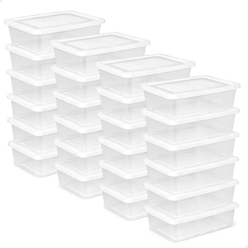 Sterilite Storage Box Stackable Tote, 12 Quart, 24 Pack by Sterilite